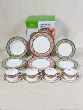 Porcelain 20 pcs Dinner Set With Gift Box